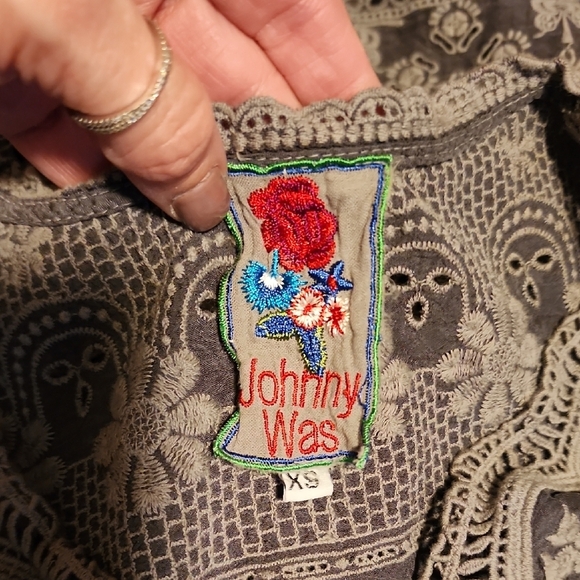 Johnny Was Gray Embroidered Tunic Dress - Picture 2 of 10